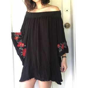 Forever 21 floral off the shoulder dress